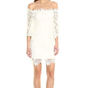 ASTR Women’s Madeline Lace off the shoulder dress